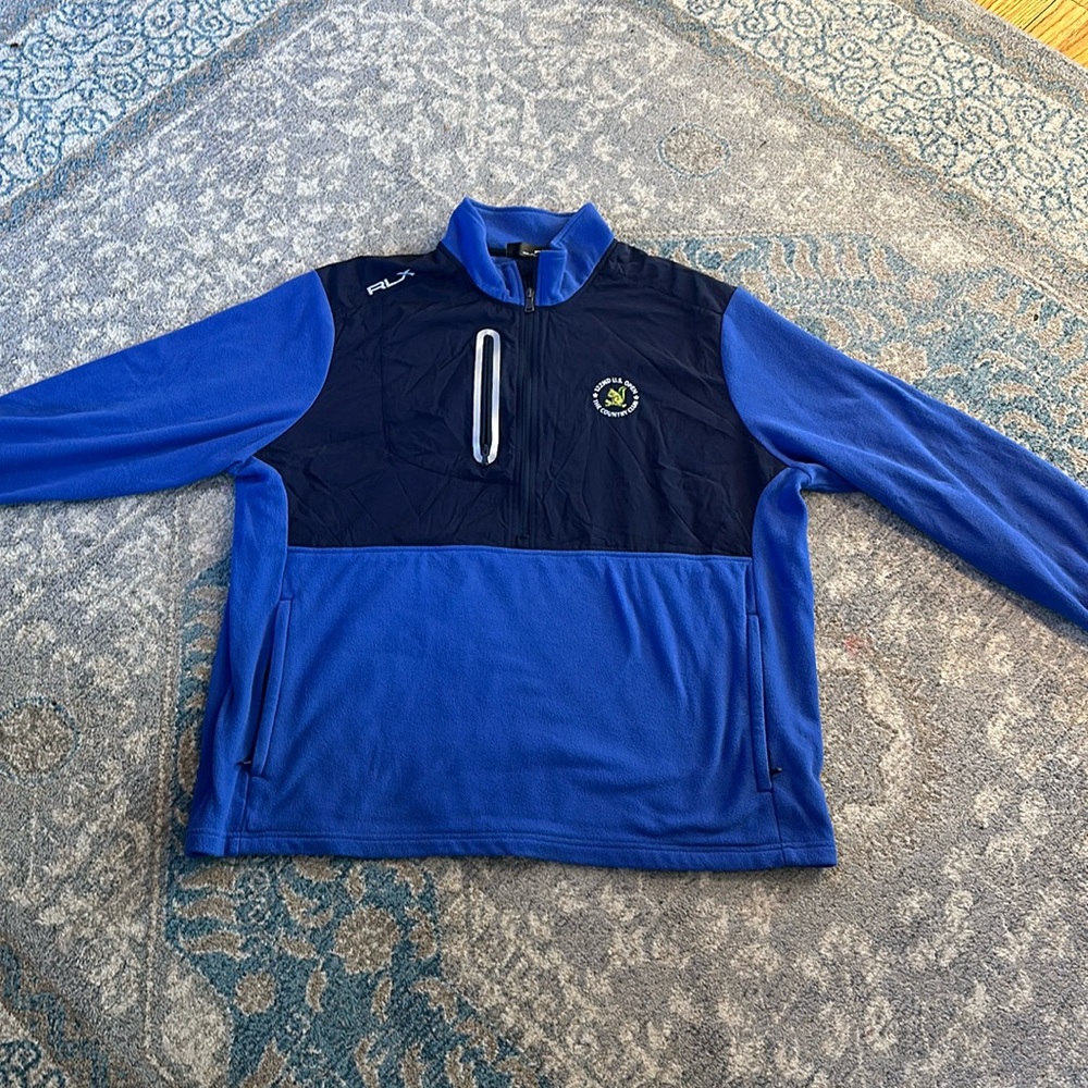 RLX Ralph Lauren Men’s XXL fleece pullover jacket. The Country Club